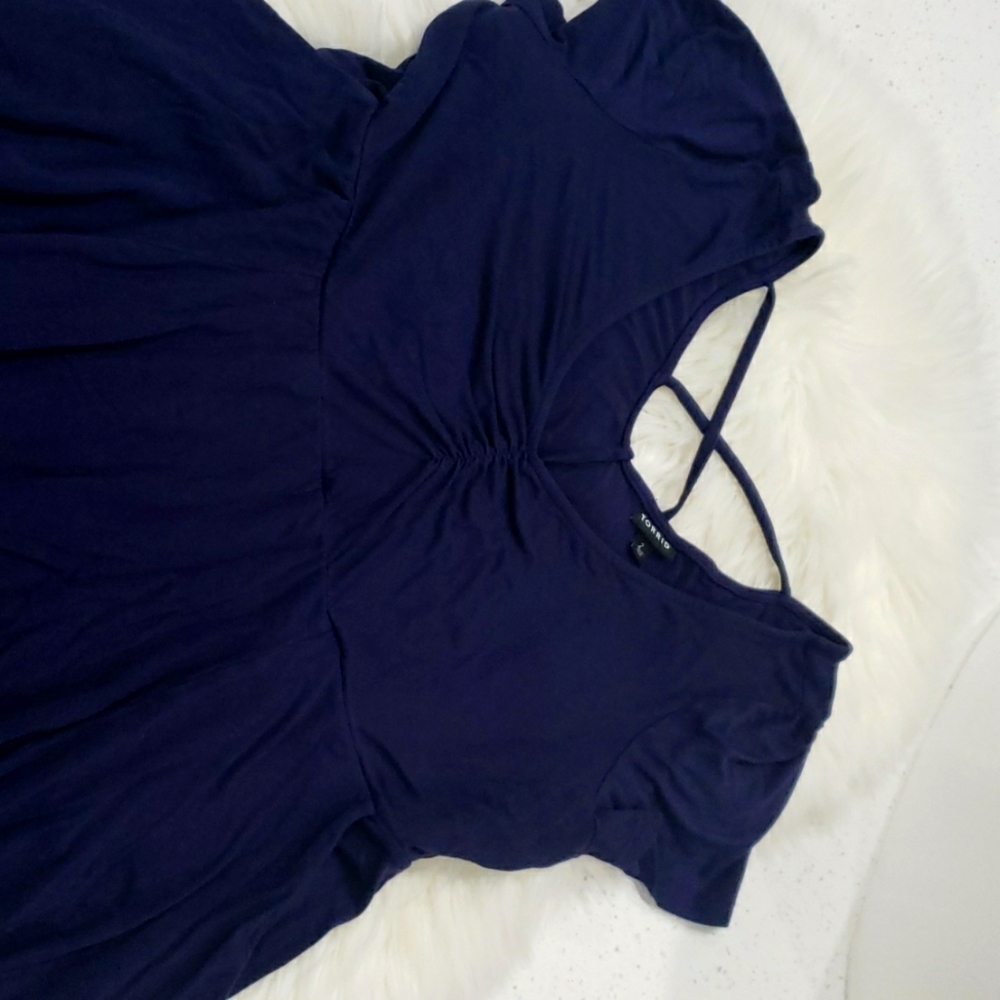 COPY - Torrid Navy blue pocket dress 95% rayon 5%spandex size 2x